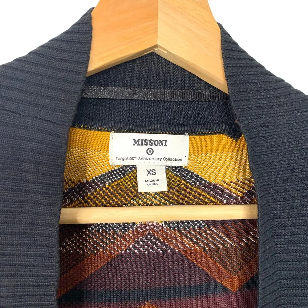 Missoni For Target Chevron Zig Zag Knit Cardigan XS Brown - Image 4