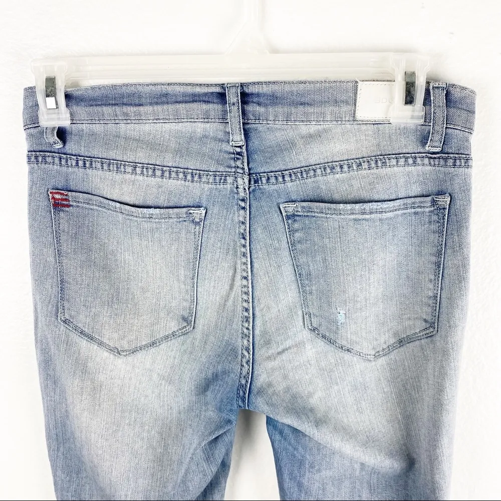 BDG TWIG Light Wash Distressed Ripped Mid Rise Ankle Skinny Jeans, Size 28 - Image 10