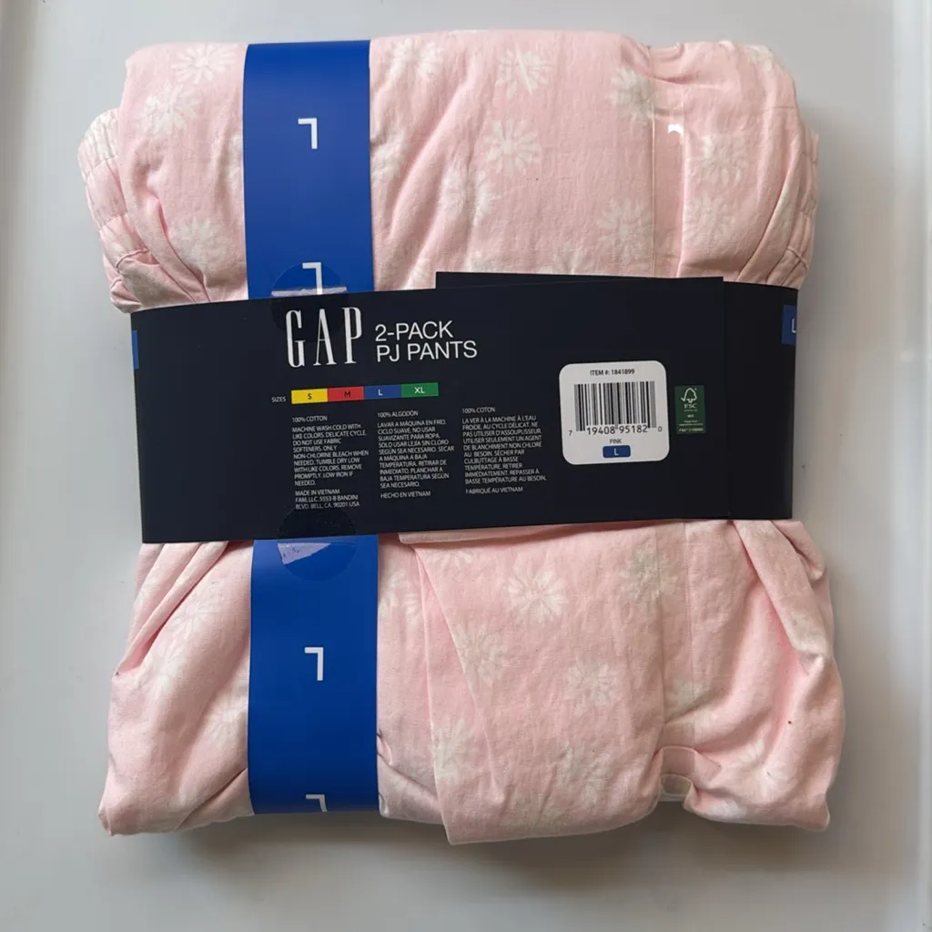 Gap 2-pack pj pants relaxed fit soft cotton fabric 
Adjustable self-draw… - Image 2