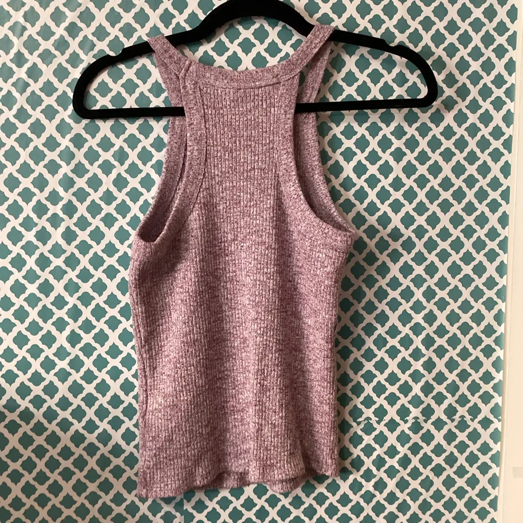 Anthropologie Maeve Harlan women’s tank top size medium color purple knit ribbed - Image 7