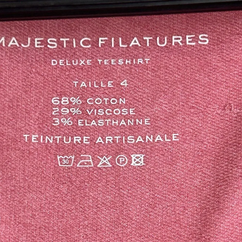 Majestic Filatures Womens Basic Tee Shirt Dress Pink Size 4 XL V - Image 6