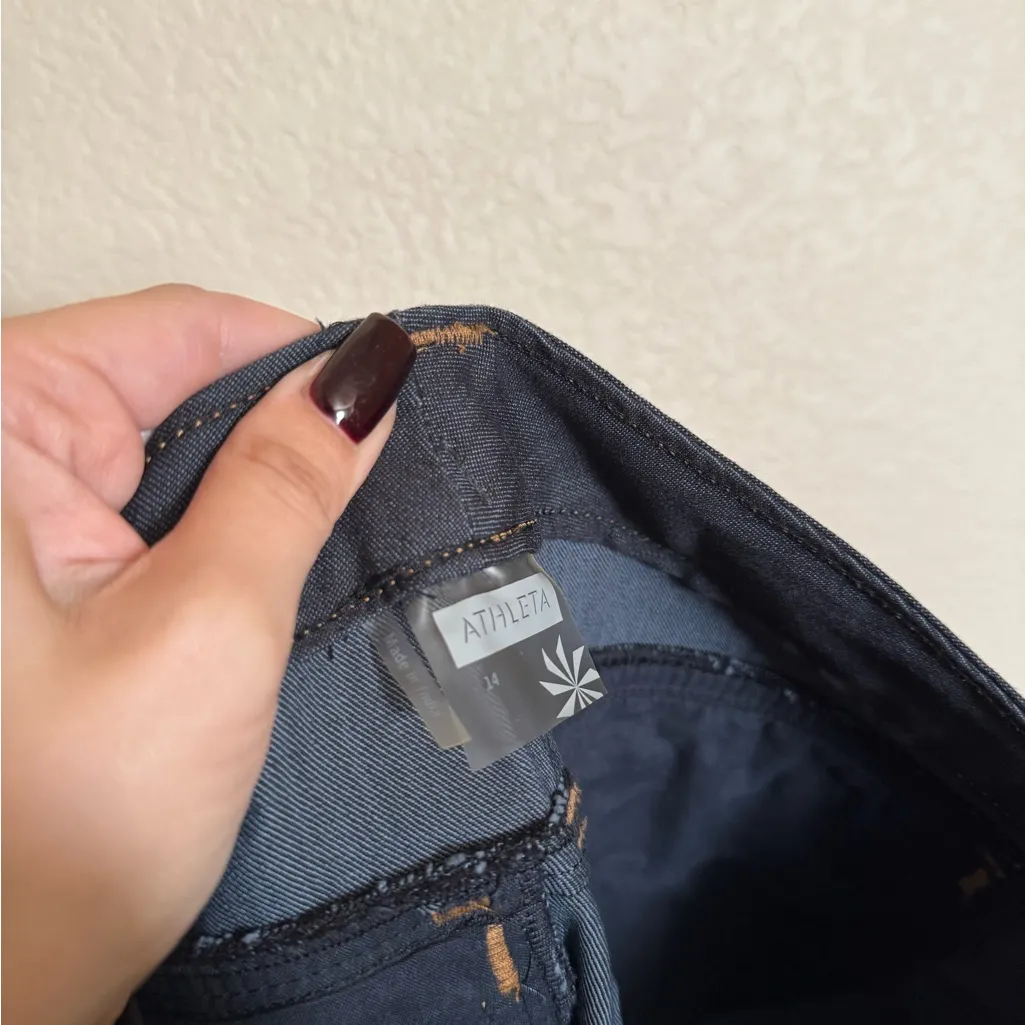 Athleta‎ Outdoor Utility Denim Pants Sz 14 Dark Wash Gorpcore Hiking Relaxed NEW - Image 8