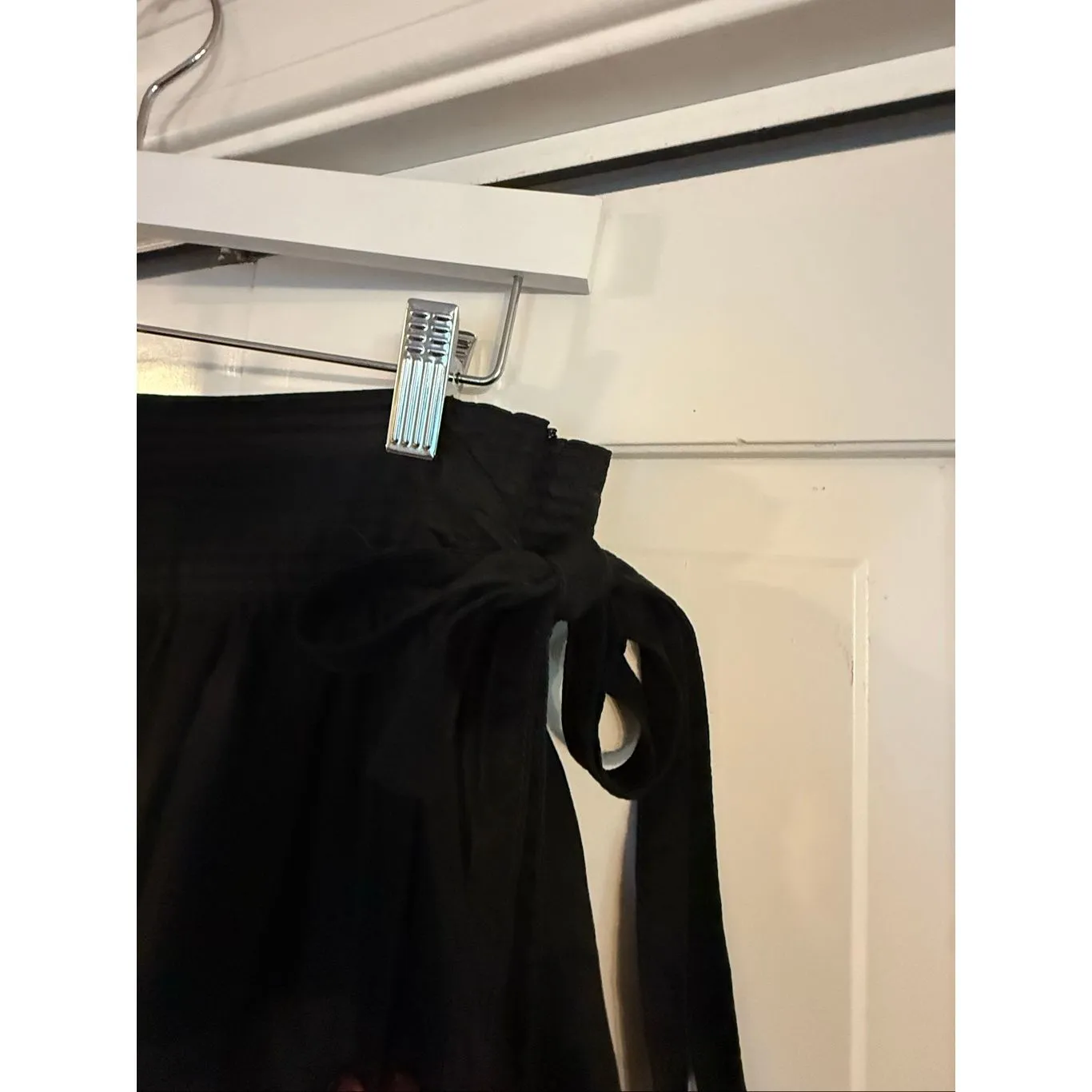 Vintage tie side wrap maxi dress size Medium Black - Image 4