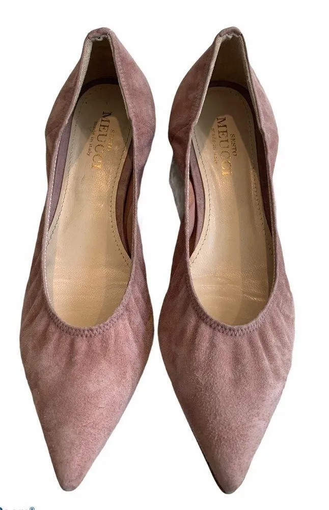 Sesto Meucci Suede Low Heel Pumps, Sz 40.5 - Image 2