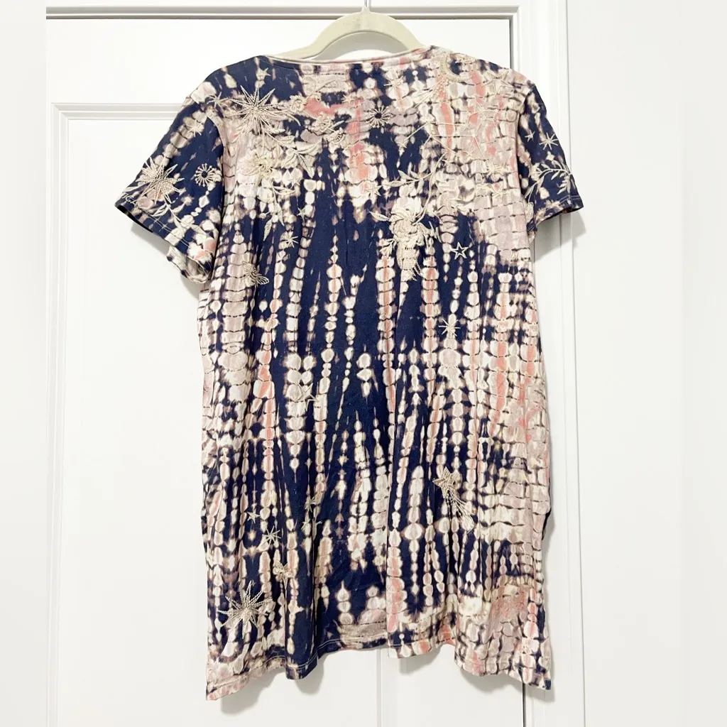 Johnny Was Mia Short Sleeve Embroidered Knit Tunic - Image 5