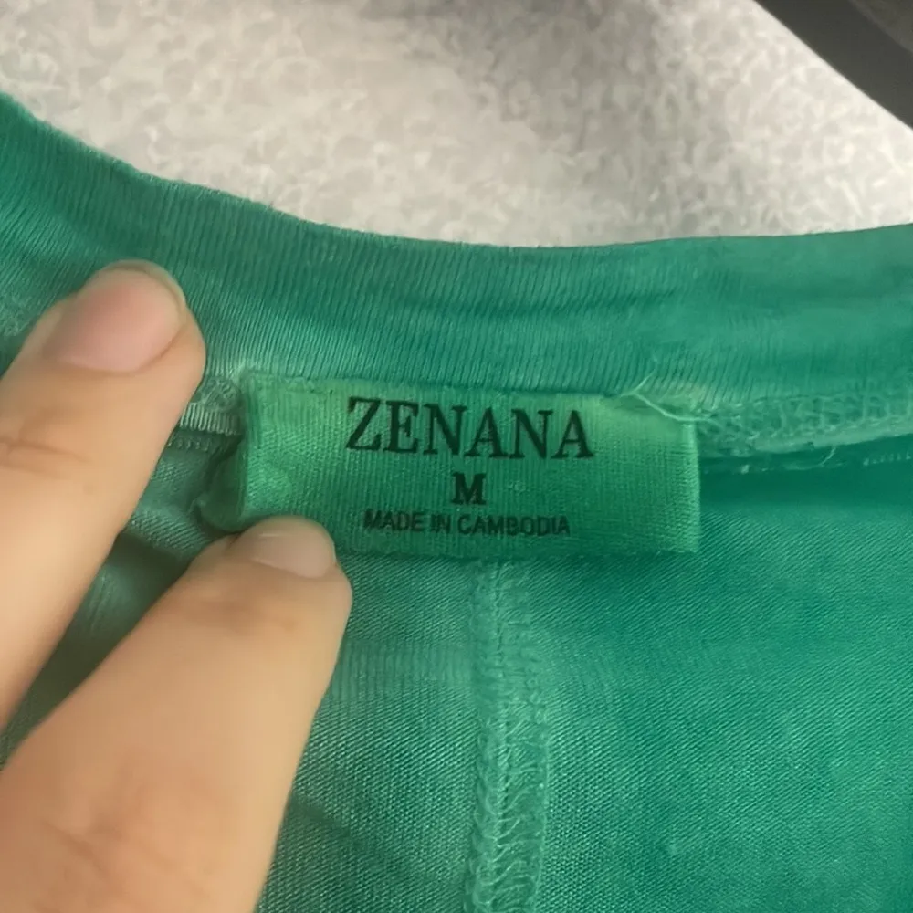 Zenana Green Burnout Slub Loos Fit Relaxed Shirt Casual - Image 6