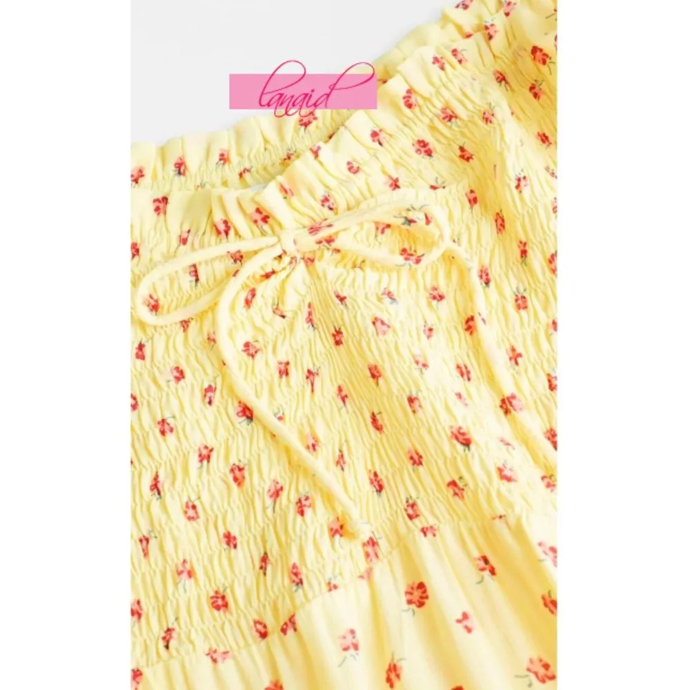 NEW Faithfull Sage Mini Dress Santa Maria Floral Puff Sleeve Fit & Flare Skater - Image 12