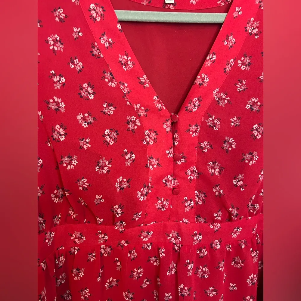 Madewell Little Lillies V-Neck Peplum Top - Image 7