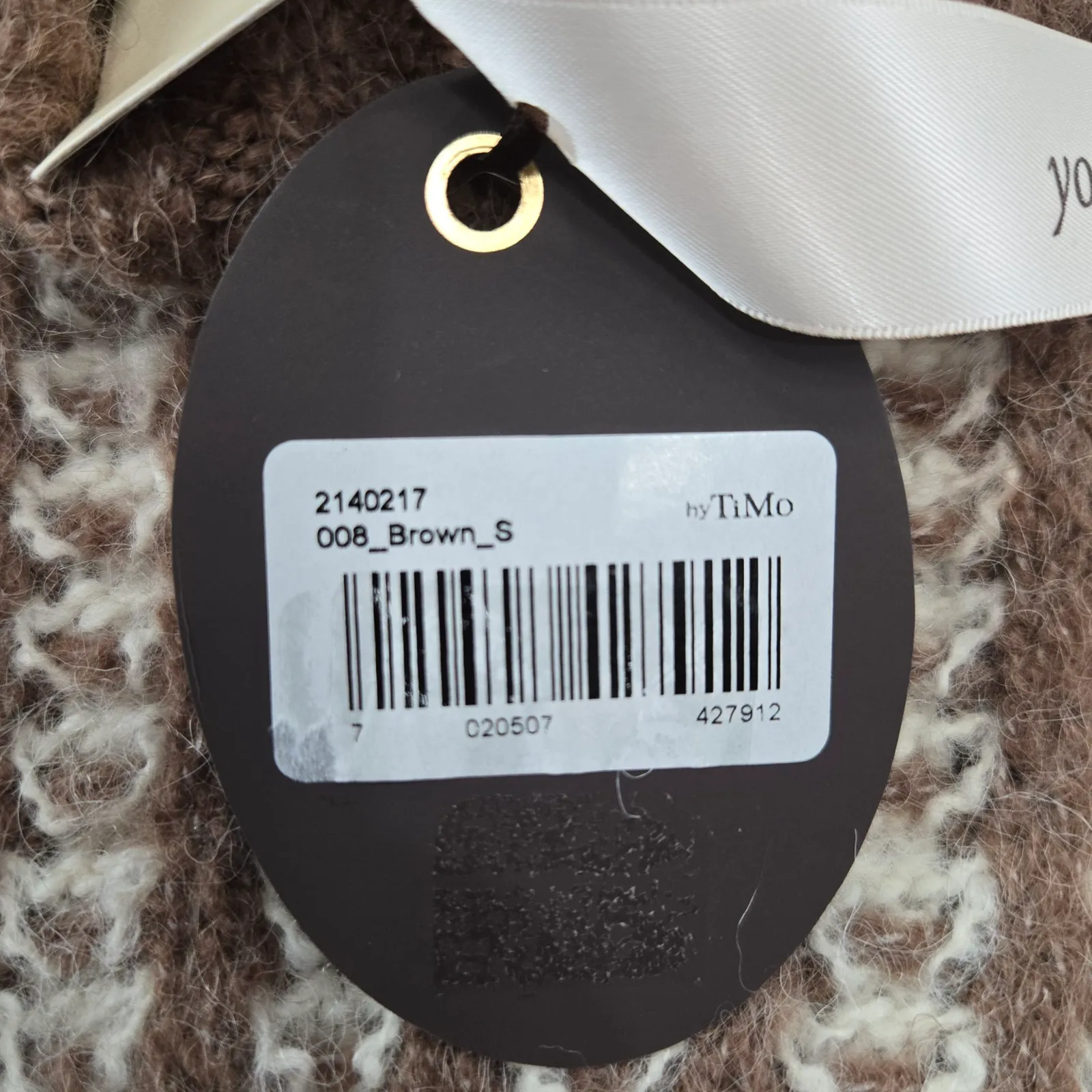 byTiMo Brown Cream Alpaca Blend Knit Turtleneck Maxi Sweater Dress Size Small - Image 10