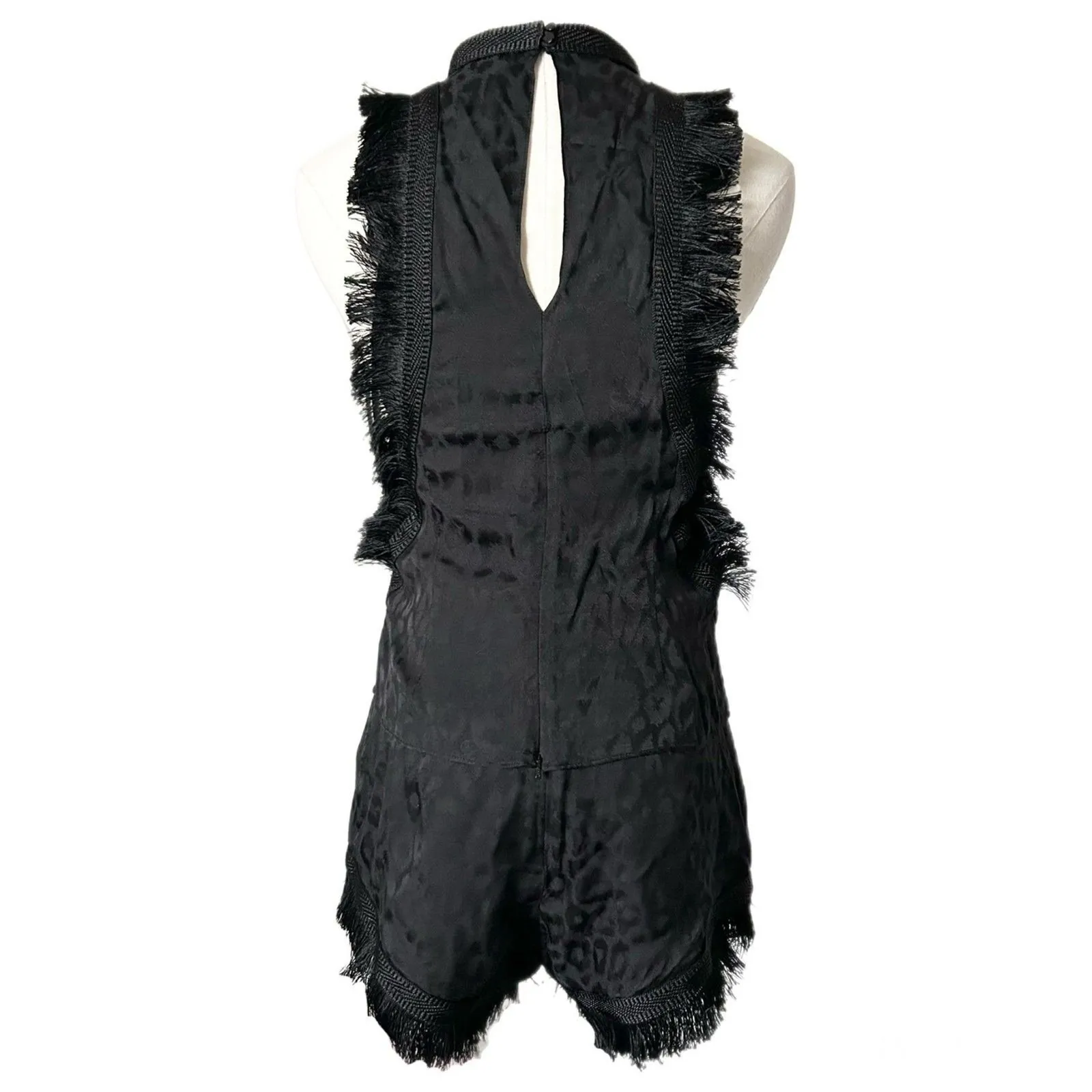 Alice McCall The One Top and Star Boy Short Set in Black with Fringe Trim Size 4 - Image 5