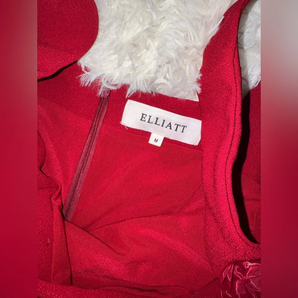 NEW ELLIATT x REVOLVE Evanora 3d floral Gown in Red Berry sz M - Image 8