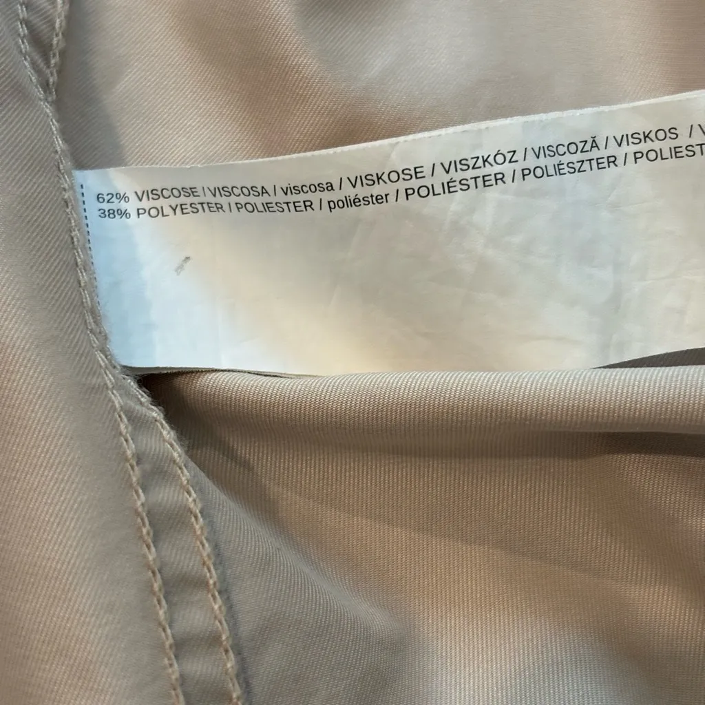 MNG Casual Evelyn Belted Wrap Trench Coat, Sz XS Tan - Image 11