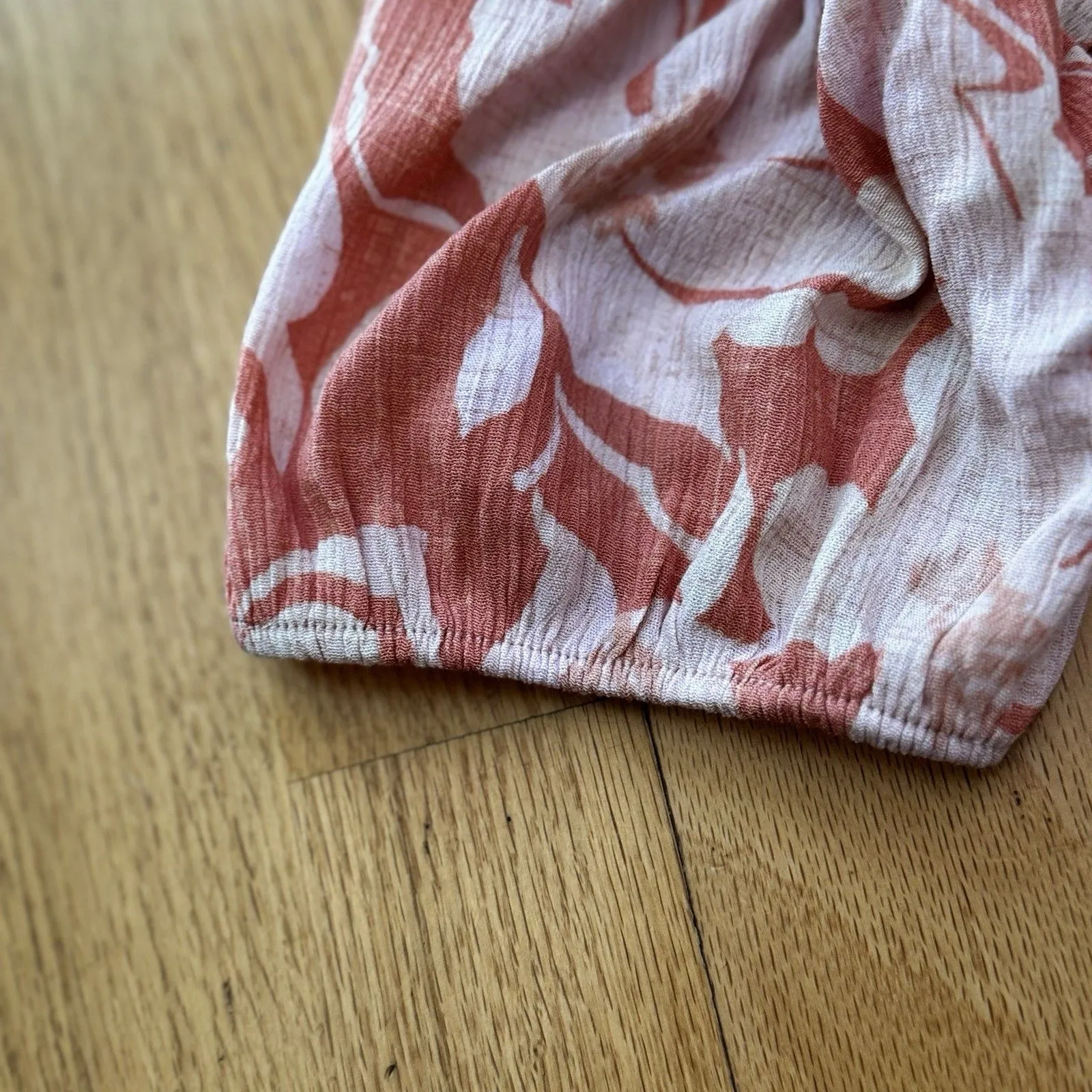 Torrid Women's Crinkle Gauze Off Shoulder Top Baja Floral Camellia Orange 2X NWT - Image 9