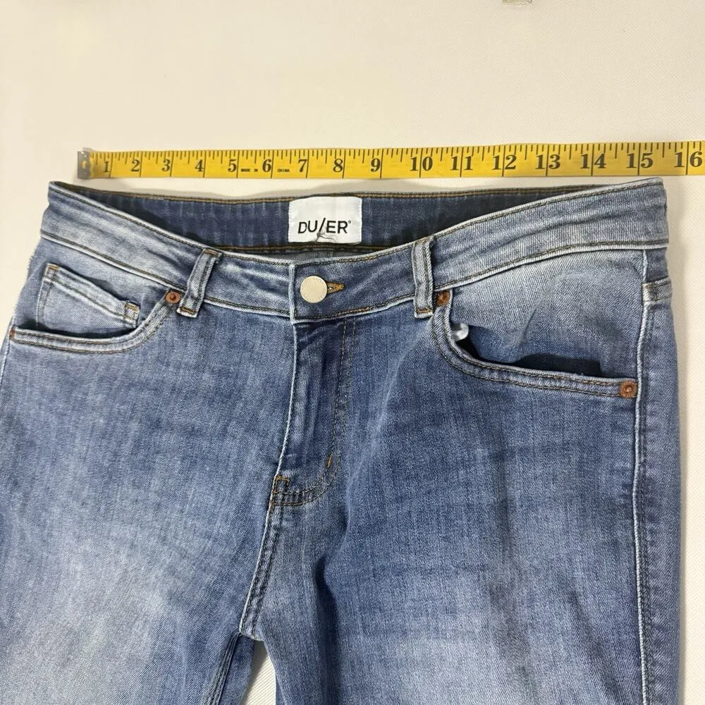 DU/ER Girlfriend Style WFLR5001 Tapered Medium Wash 5 Pocket Size 30x30 Blue - Image 5