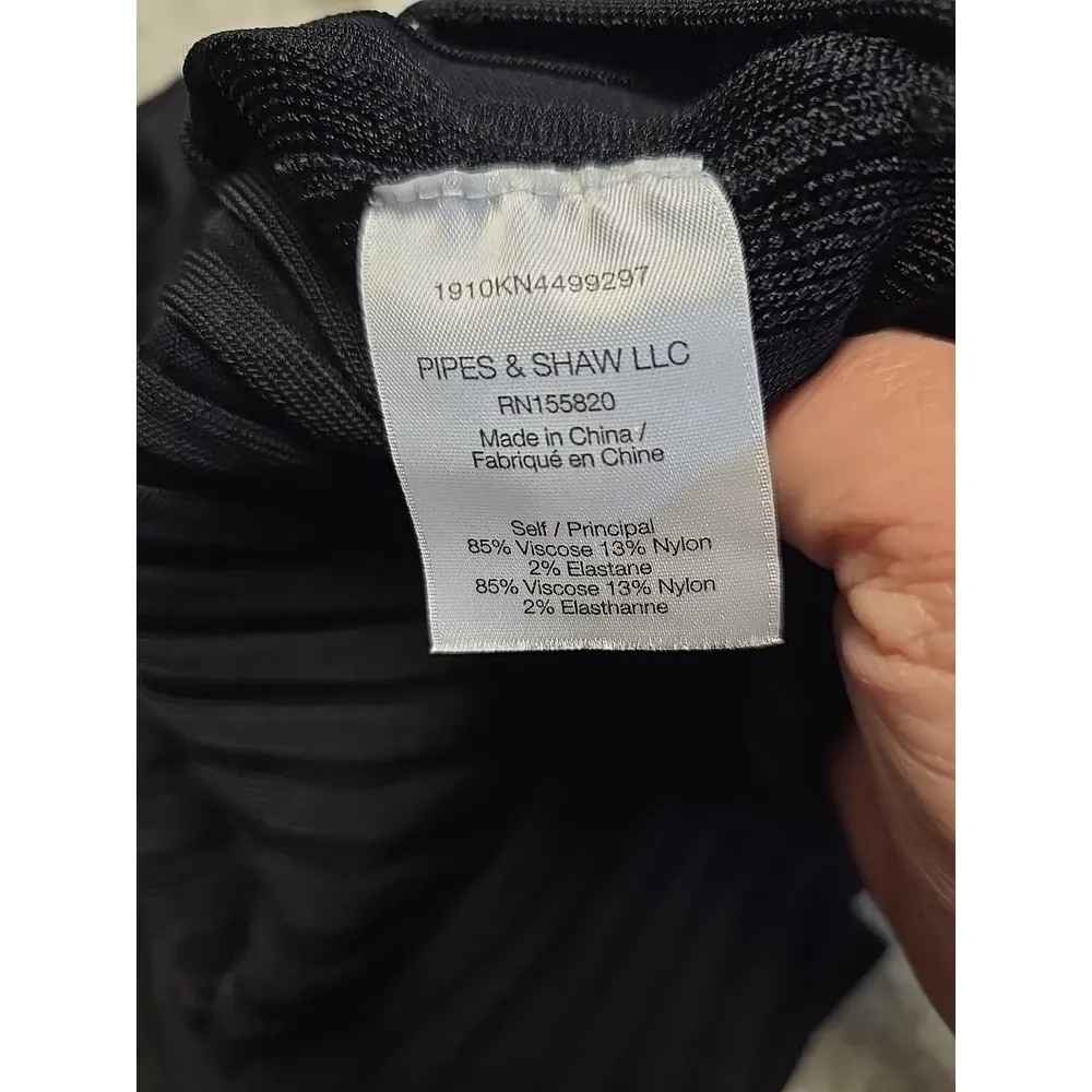 Veronica Beard Top Dillon Black Ribbed Knit Sz XS Crewneck Pullover Stretch NWOT - Image 7