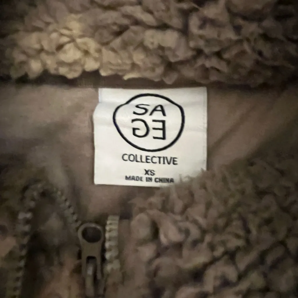 Sage  Collective Sherpa jacket - Image 3