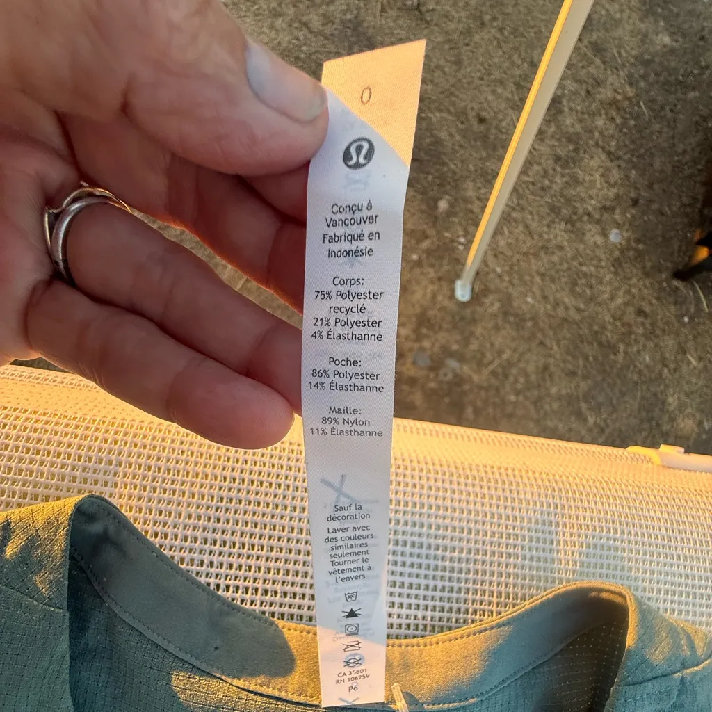 NWOT LULULEMON  VENTLIGHT ZIPPER JUMPSUIT WOMENS SIZE 0 - Image 8