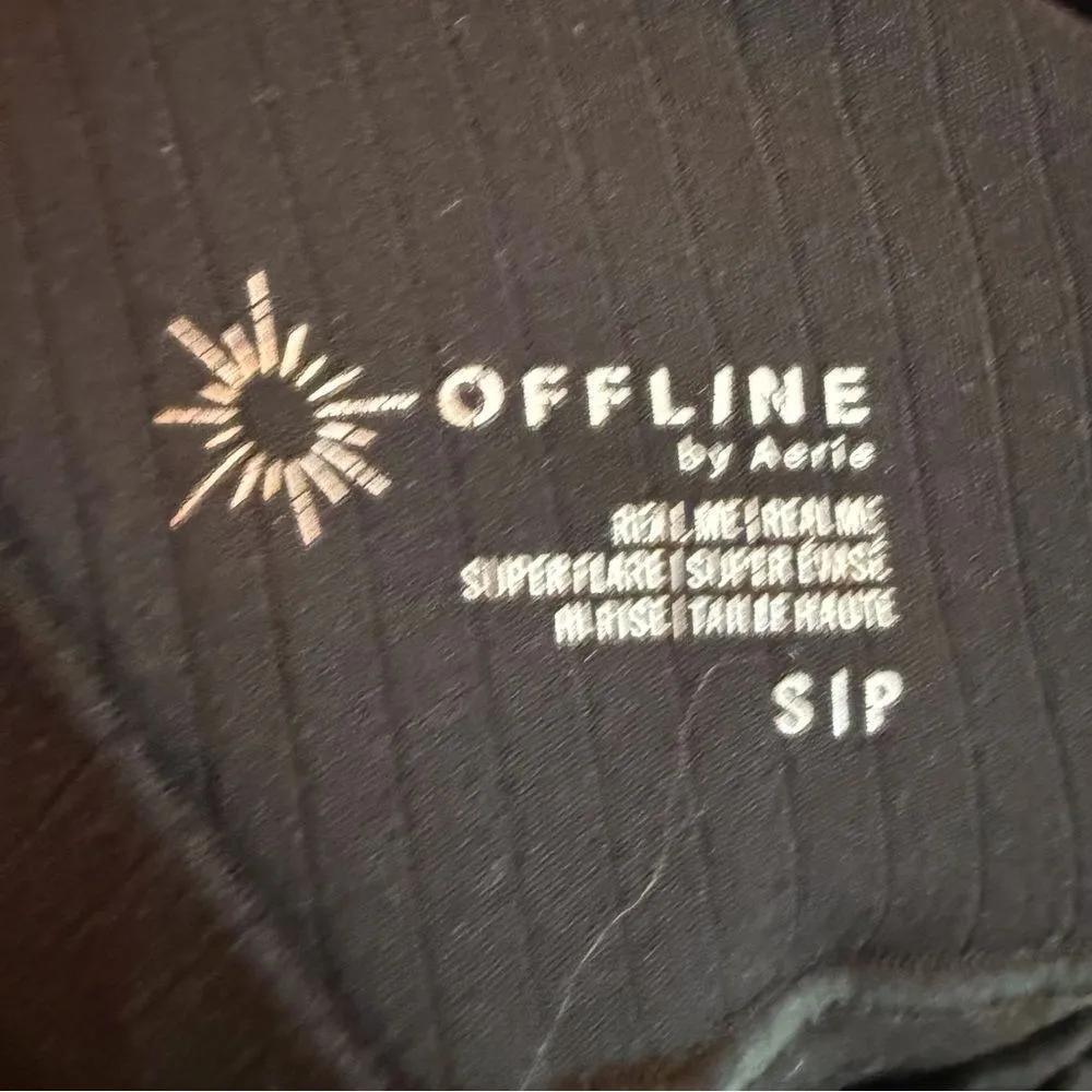 Offline by Aerie High Rise‎ Super Flare Real Me Leggings Black Size Small Active - Image 5
