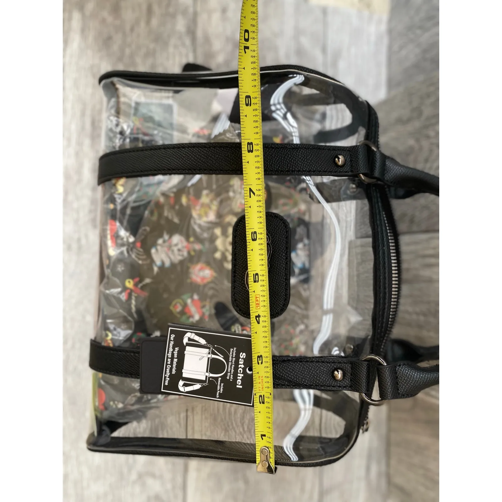 Ed Hardy Tattoo Belt & Clear Satchel Set | Rockabilly Style, Vegan, Size 42 - Image 6