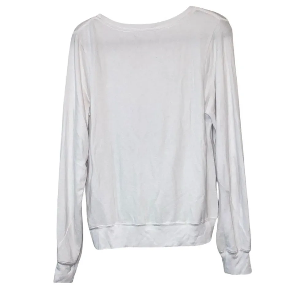 Wildfox “Kiss Me Yule Love It” Graphic Sweatshirt Mistletoe Holiday Small - Image 2