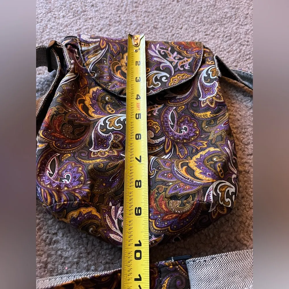 Paisley Patterned Lightweight Small Crossbody Bag Boehmian Style - Image 8