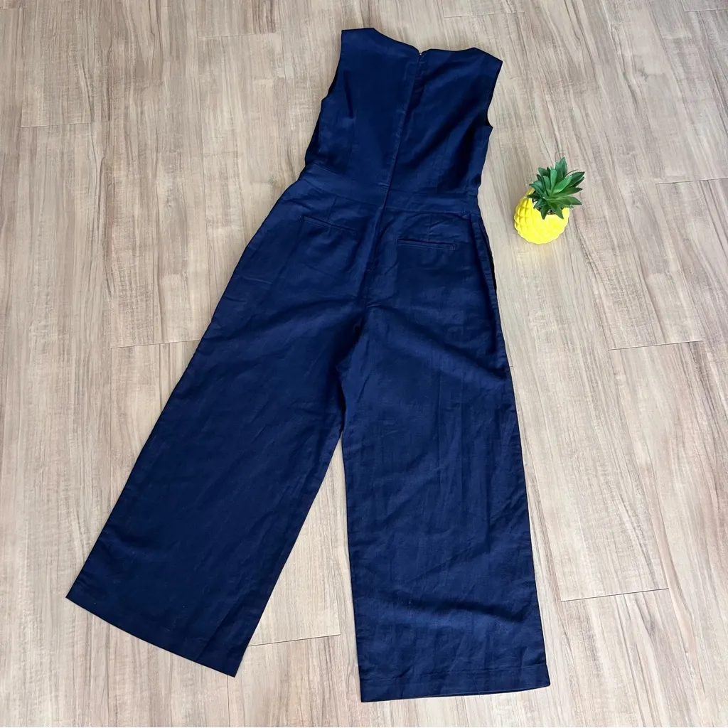 Boden Dorothea Linen Deep Blue Wide - Image 5