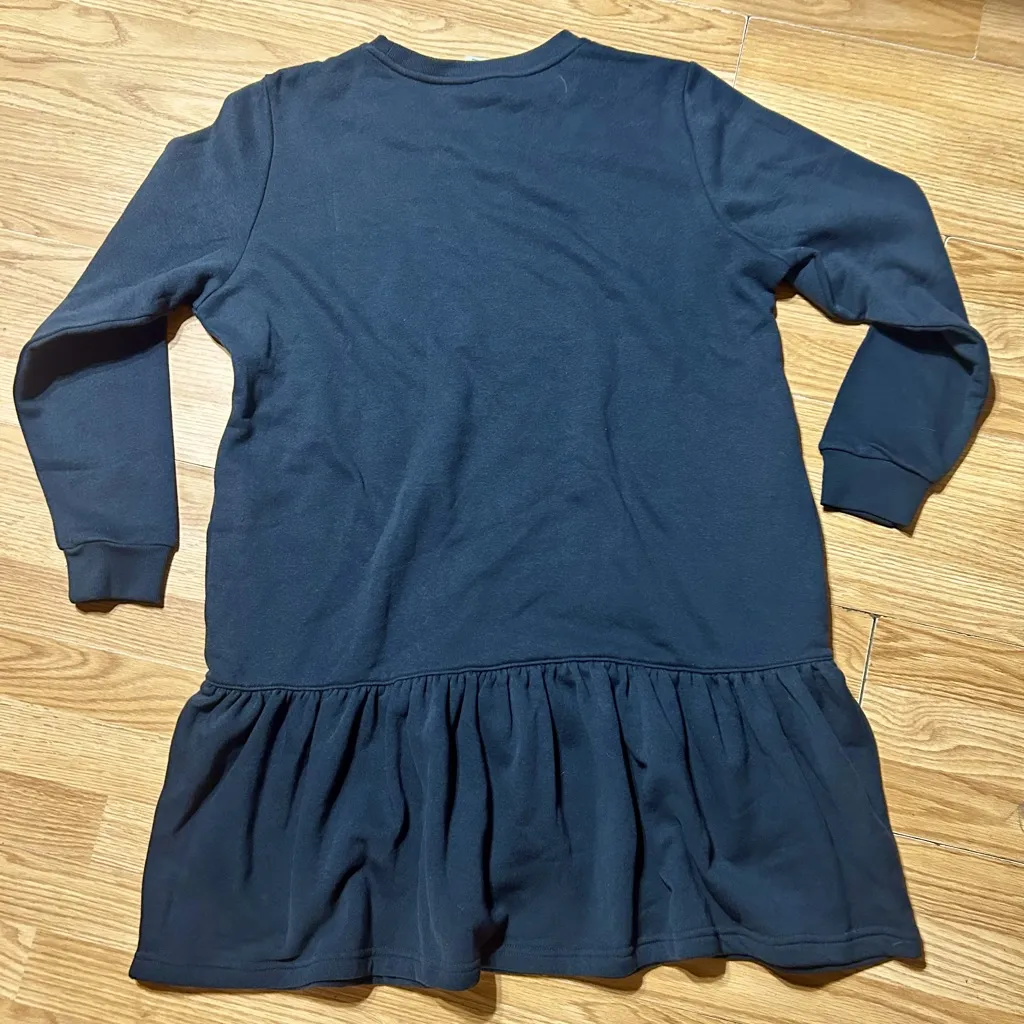 Serra Black oversized sweat shirt dress w pockets ladies XL - Image 4