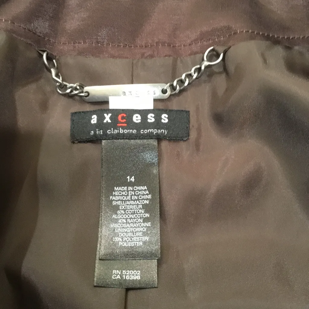 Axcess Long Lightweight Overcoat Purple Size 14 - Image 13