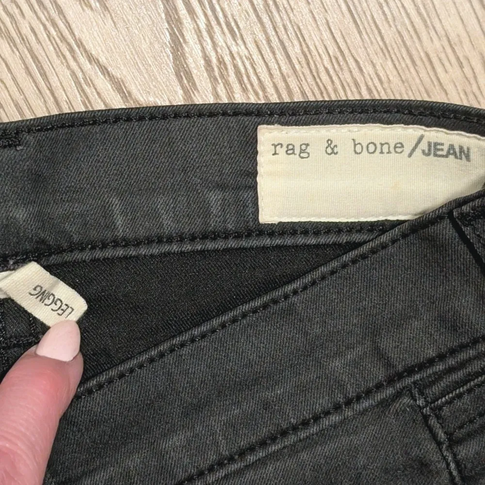 RAG & BONE Lot 2‎ Legging JEANS Womens 25 Navy Sateen Shoreditch Skinny Pants - Image 2