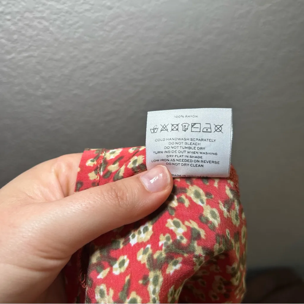 Faithfull the Brand Red Floral Skirt and Crop Top‎ women’s 4 floral resort boho - Image 14