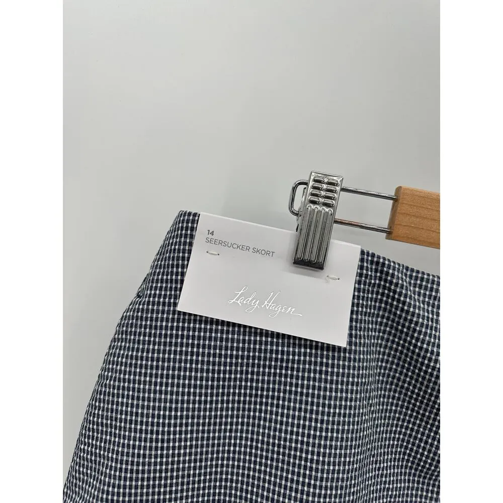 Lady Hagen Skort Women 18 NWT White Navy Blue Seer Sucker Breathable Golf - Image 7