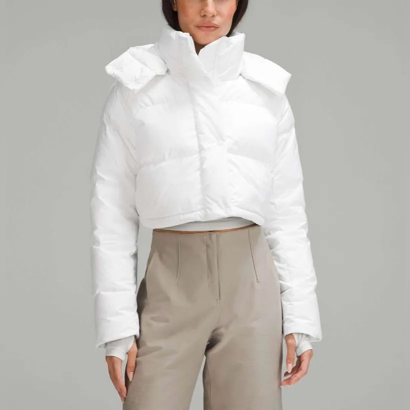Lululemon Wunder Puff Super-Cropped Puffer Jacket Coat White Size 12 NWOT - Image 2
