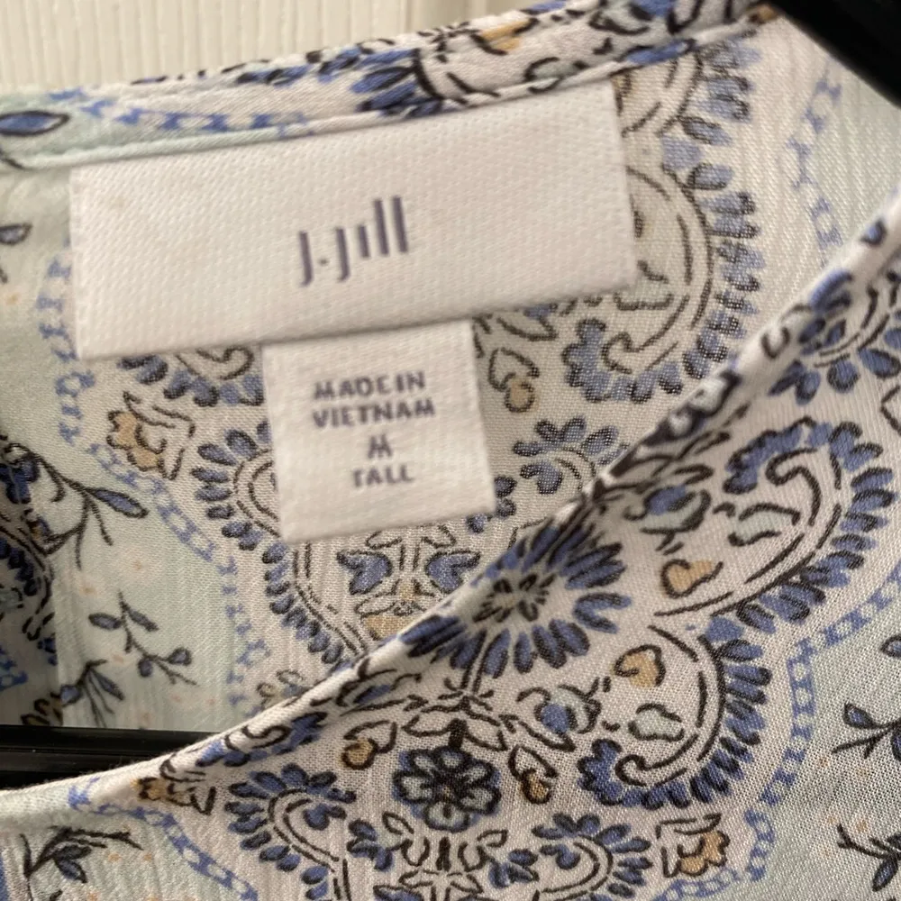 J.jill Blue and White Patterned Tunic Dress size medium - Image 2