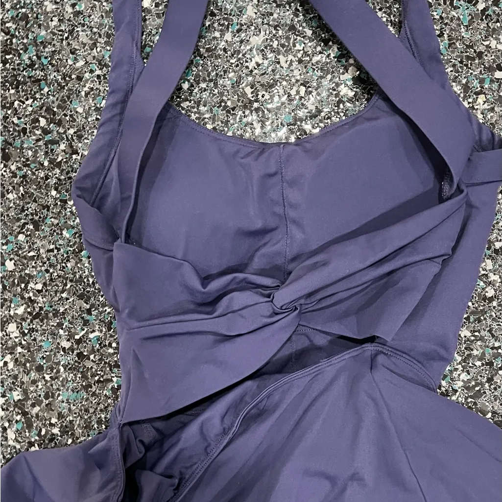 Heathyoga Purple Athletic Tennis Dress W/ Shorts, Pockets Women's Small - Image 4