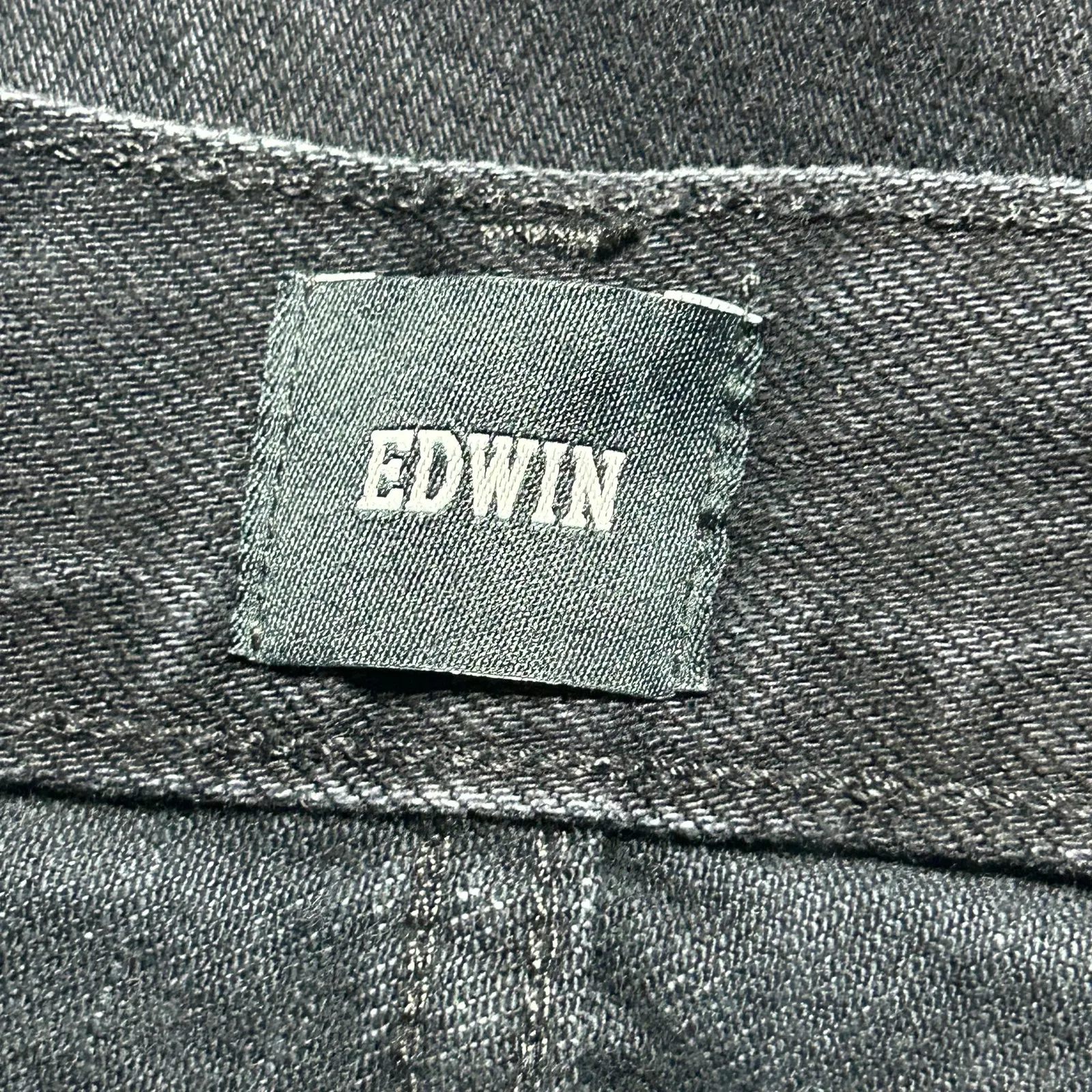 Edwin Women's CAi Straight Leg Ripped Distressed Black Denim Jeans 27 New - Image 11