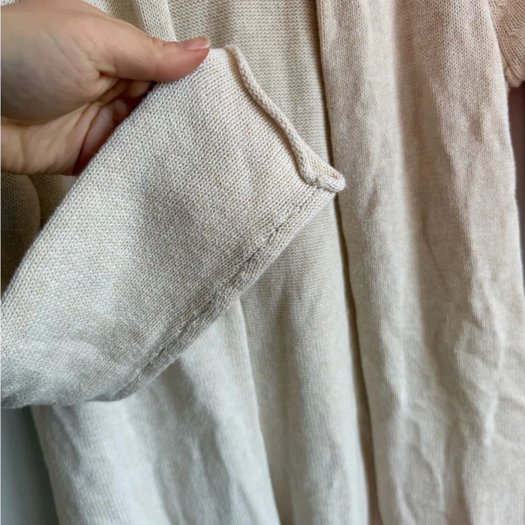 Lilly Pulitzer Tatum Long Line Fringe Cream Open Front Cardigan Womens S Casual - Image 5