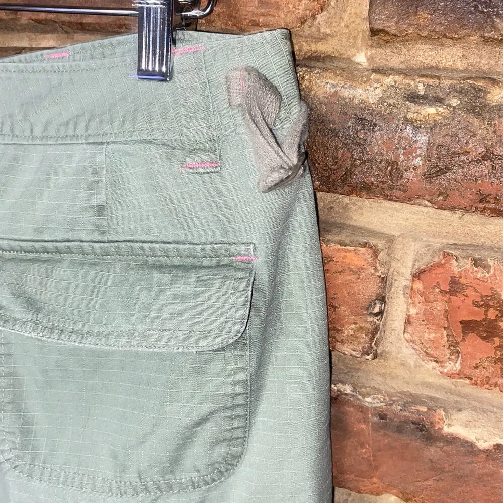 Kim Rogers Olive Green Flat Front Chino Hiking Shorts Women's Size 12 - Image 5