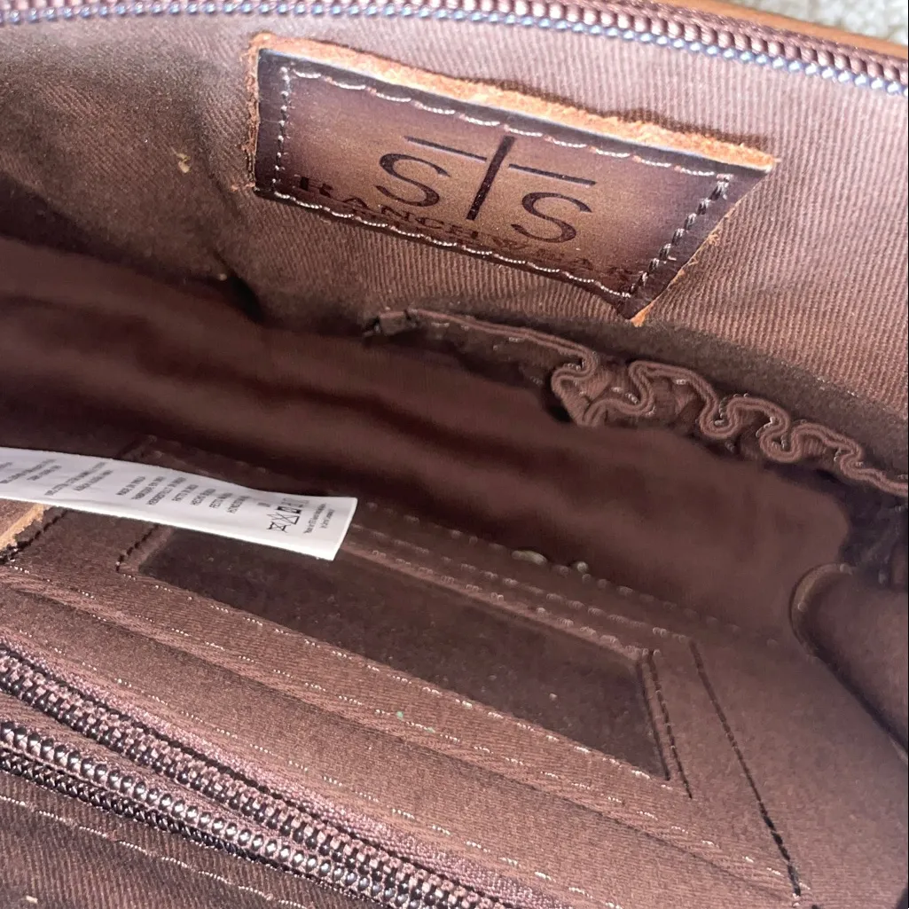 STS Ranchwear Brown and Black Leather Bag - Image 14