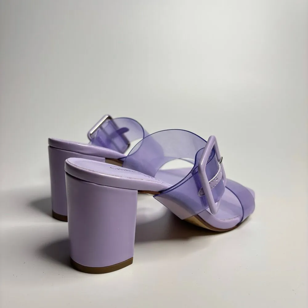 Chinese Laundry Yippee Jelly Strqp Heels in Lilac Vinyl - Image 3