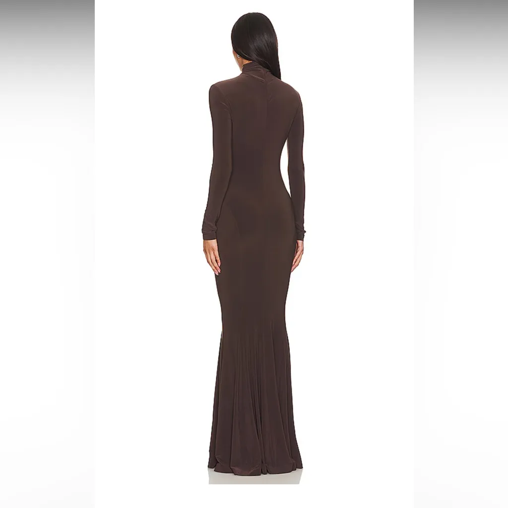 Norma Kamali x REVOLVE Fishtail Gown in Chocolate - Image 2