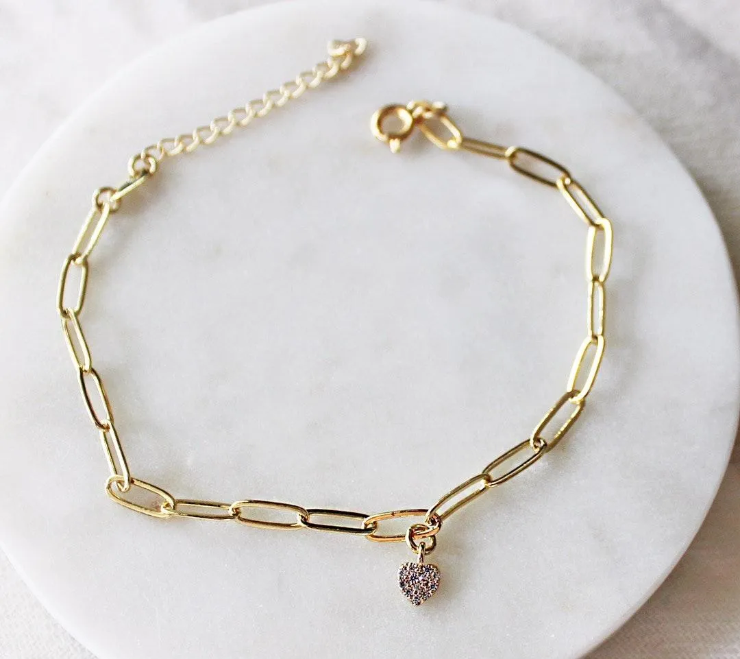 Handmade Friendship Bracelets Set/ Love Heart/ Charm Bracelet - Image 2