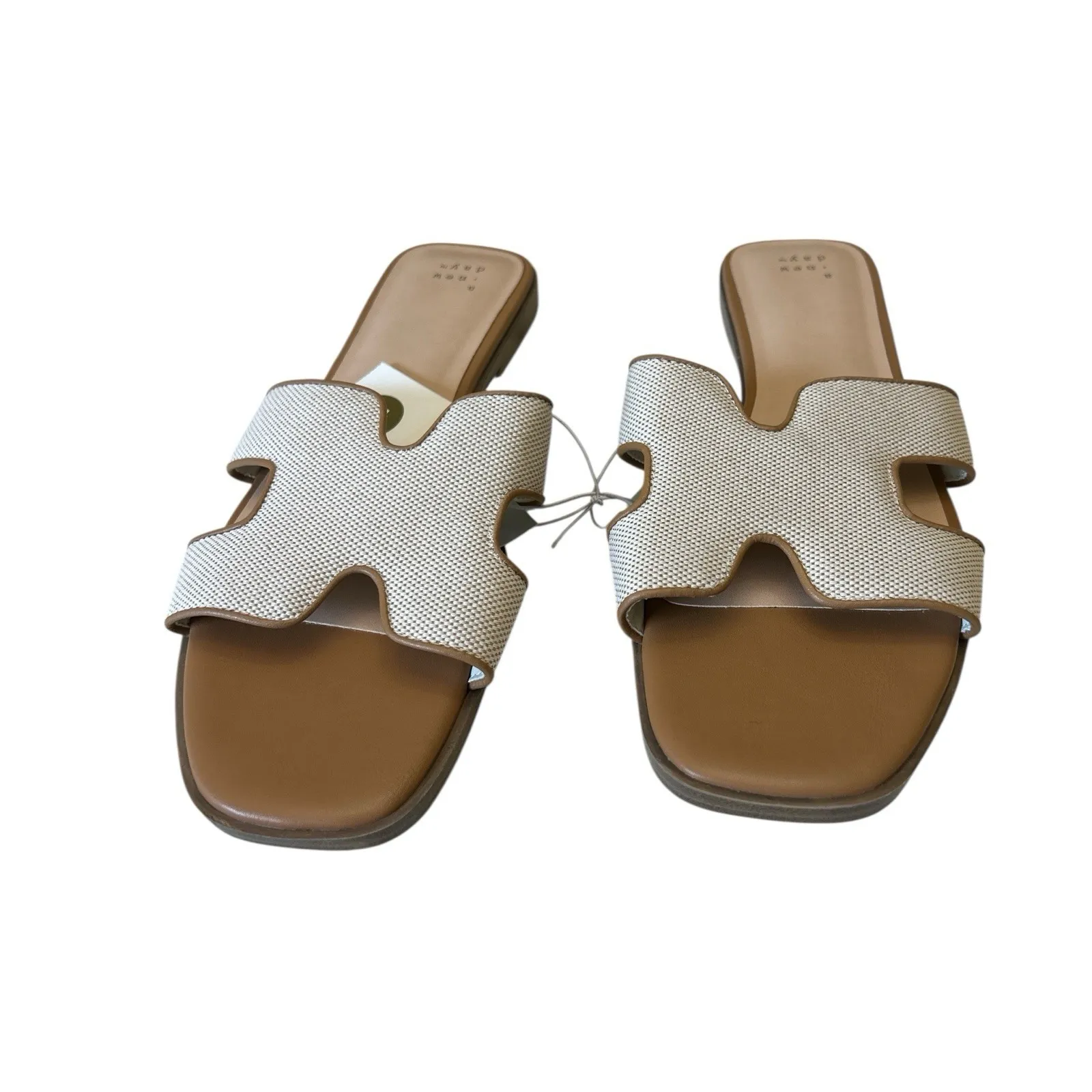 A‎ New Day Woven Slide   H.  Sandals Suze 11 Women's  Ivory & Tan - Image 3