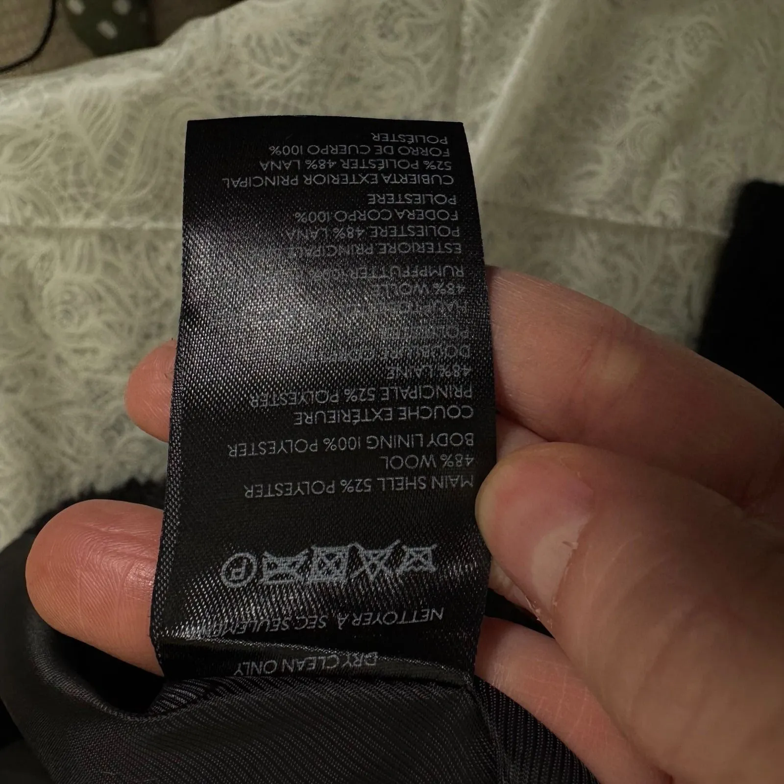 Maeve Black Dble Breasted Tweed Coat Maxi Womens 8P Classic Staple Dark Academia - Image 11