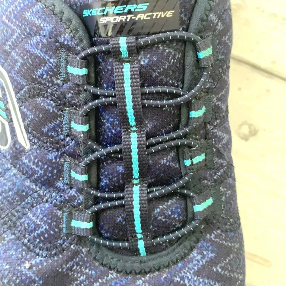 Skechers Air Memory Foam Sneakers Womens Shoes Size 10 Navy Blue Sketchers - Image 5