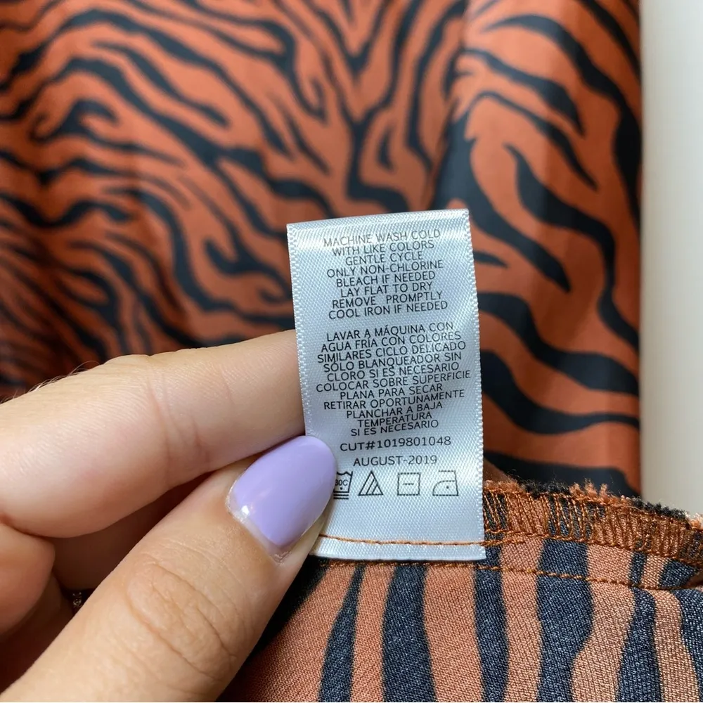 Sweet Baby Jamie | Satin Zebra Print Midi Pull - Image 13