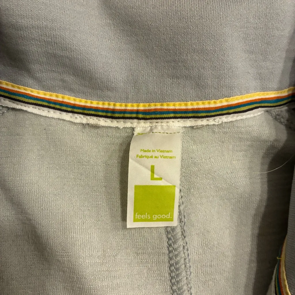 Smartwool Women’s Gray Merino Wool Blend Half Zip Sweater Size L - Image 4