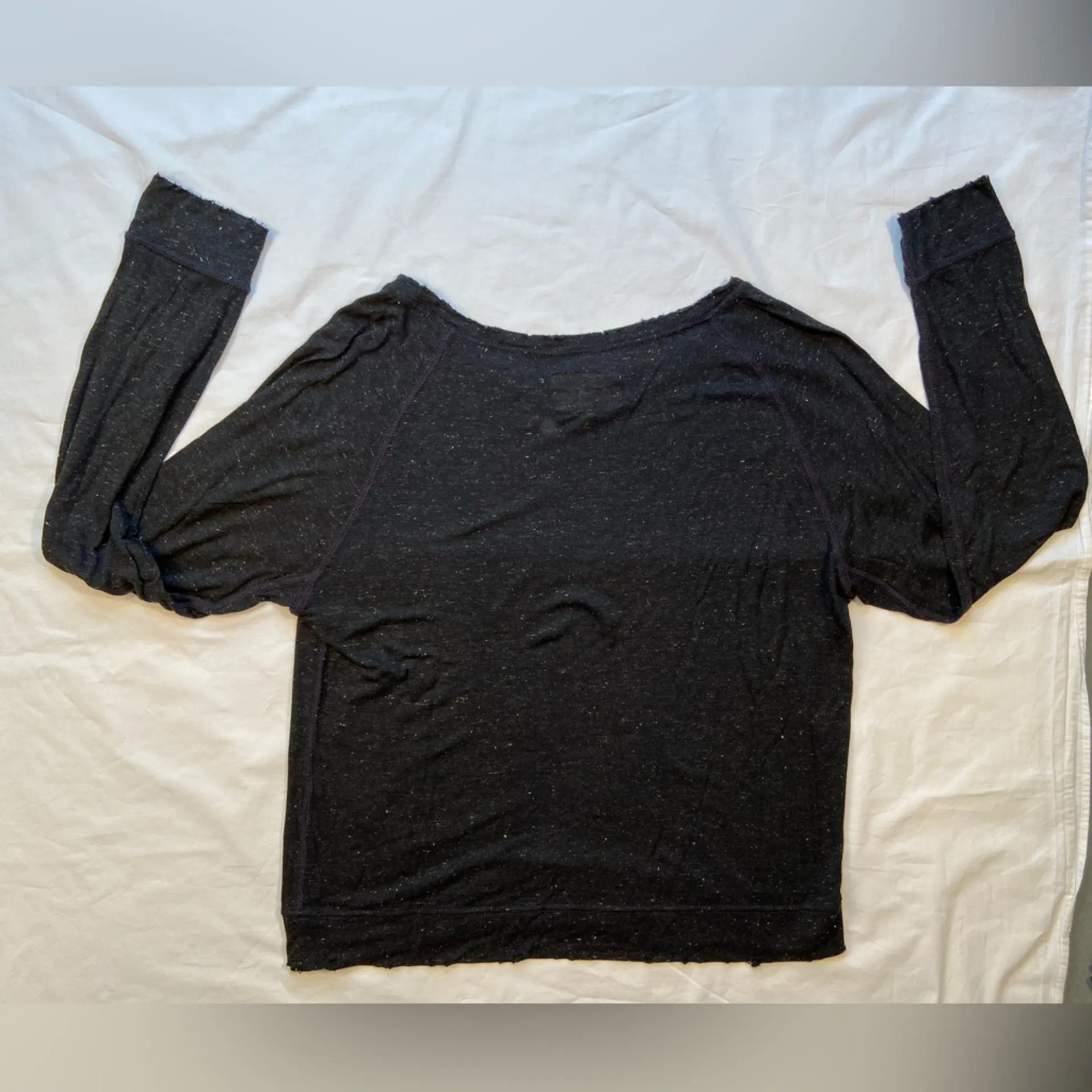 Current/Elliott Current/Elliot light sweatshirt with sparkles, long‎ sleeve, crew neck, SZ 0 - Image 2