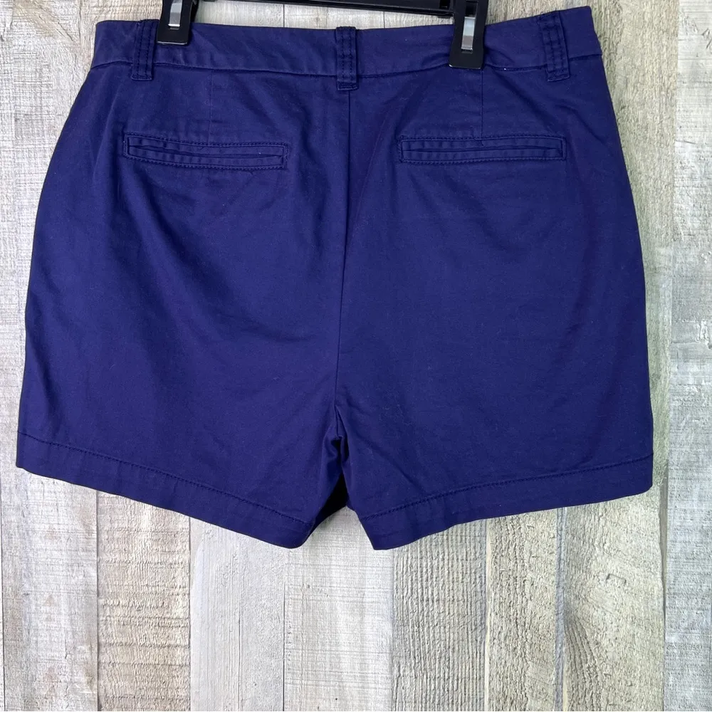Maison Jules Size 8 Blue Indigo(Navy Blue) Essential No Stretch Short w/Pockets - Image 2
