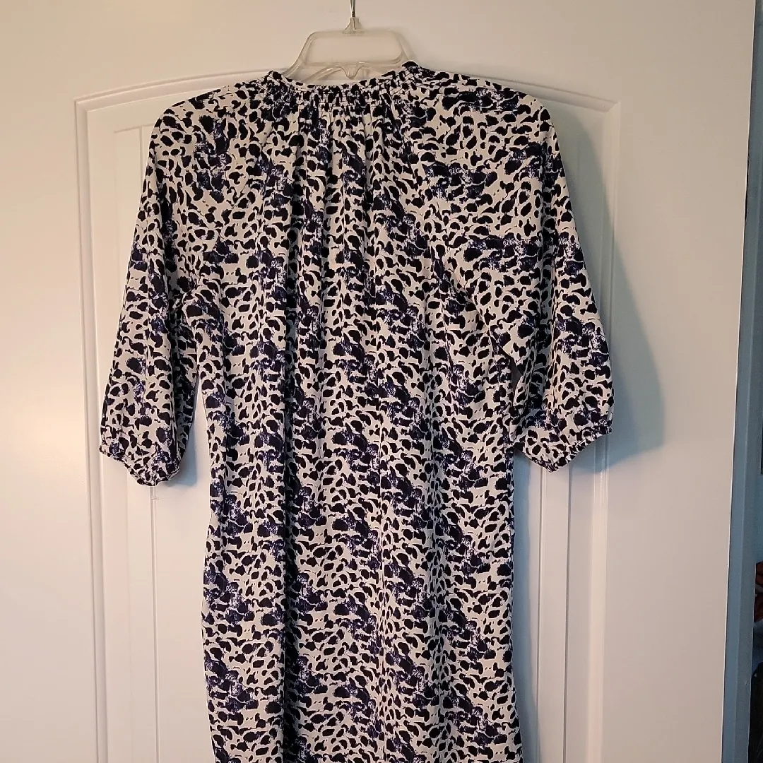 AQUA Stylish Blue Print Women's Top - Image 4