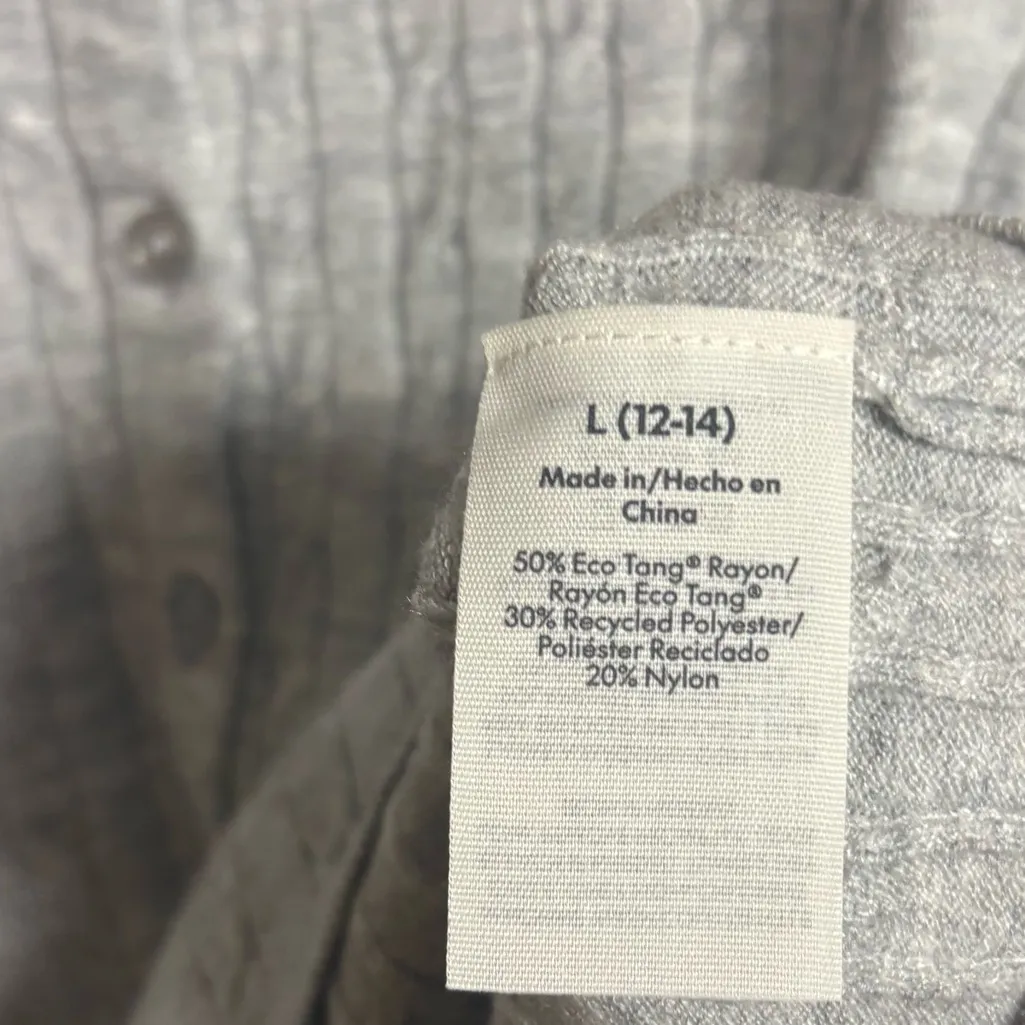 No Boundaries Gray Button Up Cardigan Size Large - Image 5